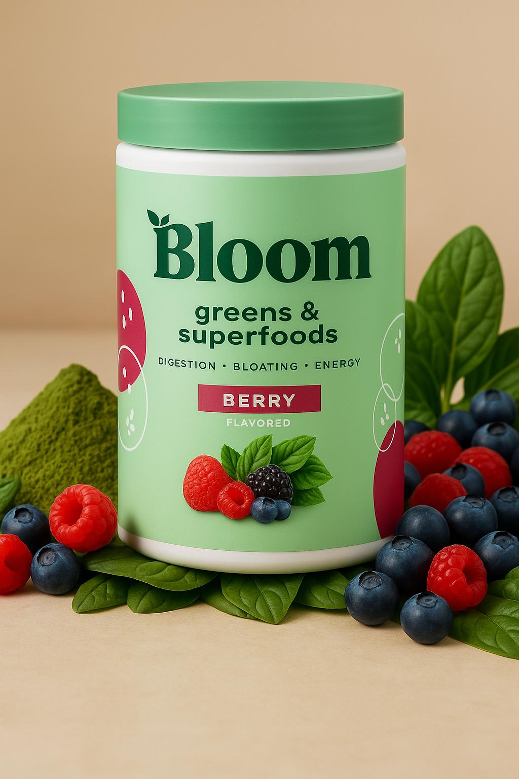 BLOOM GREEN SUPERFOOD® - SABOR BERRY - FLAVORED